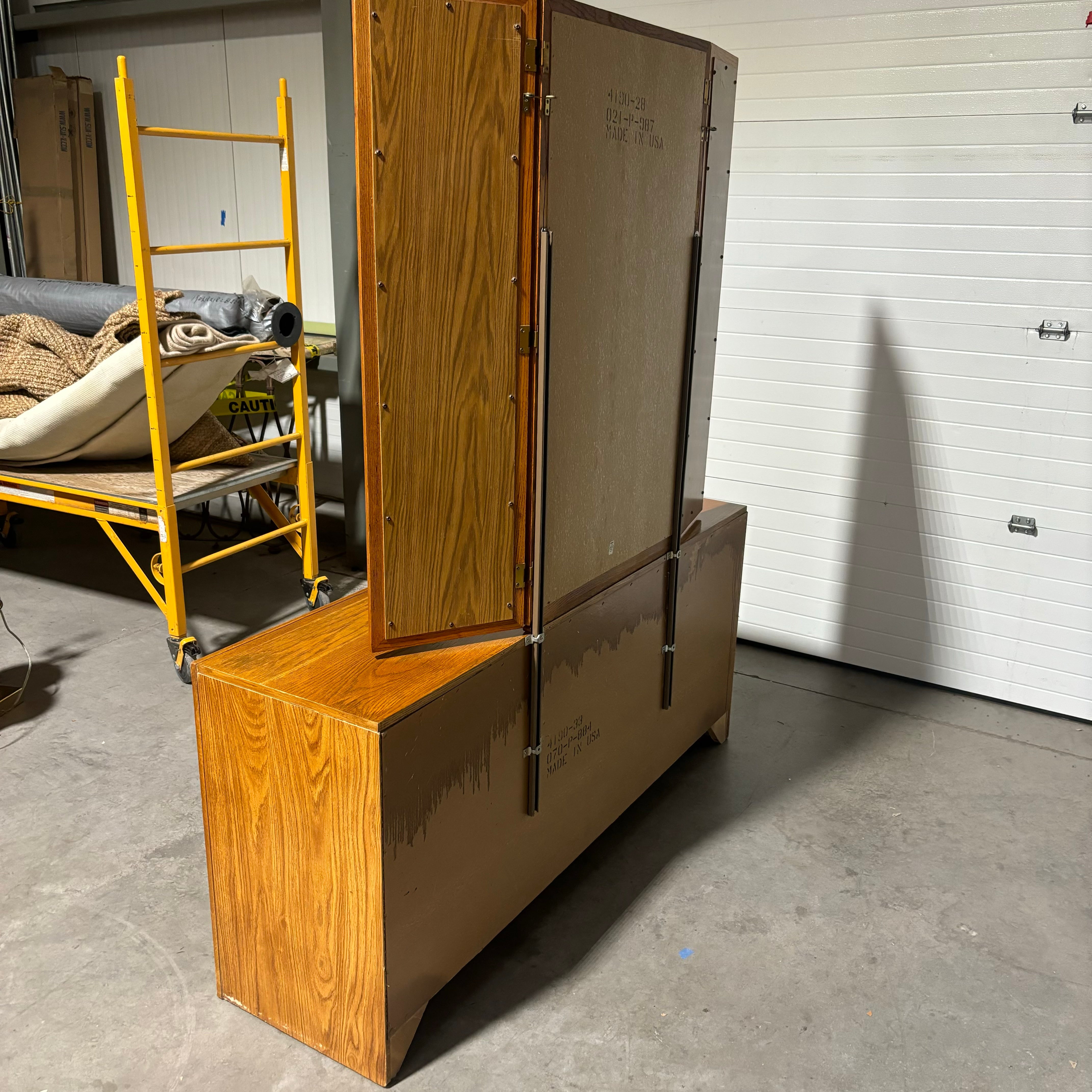 Lenoir House Finished Oak 9 Drawer with Mirror Dresser 66"x 18"x 30.5"