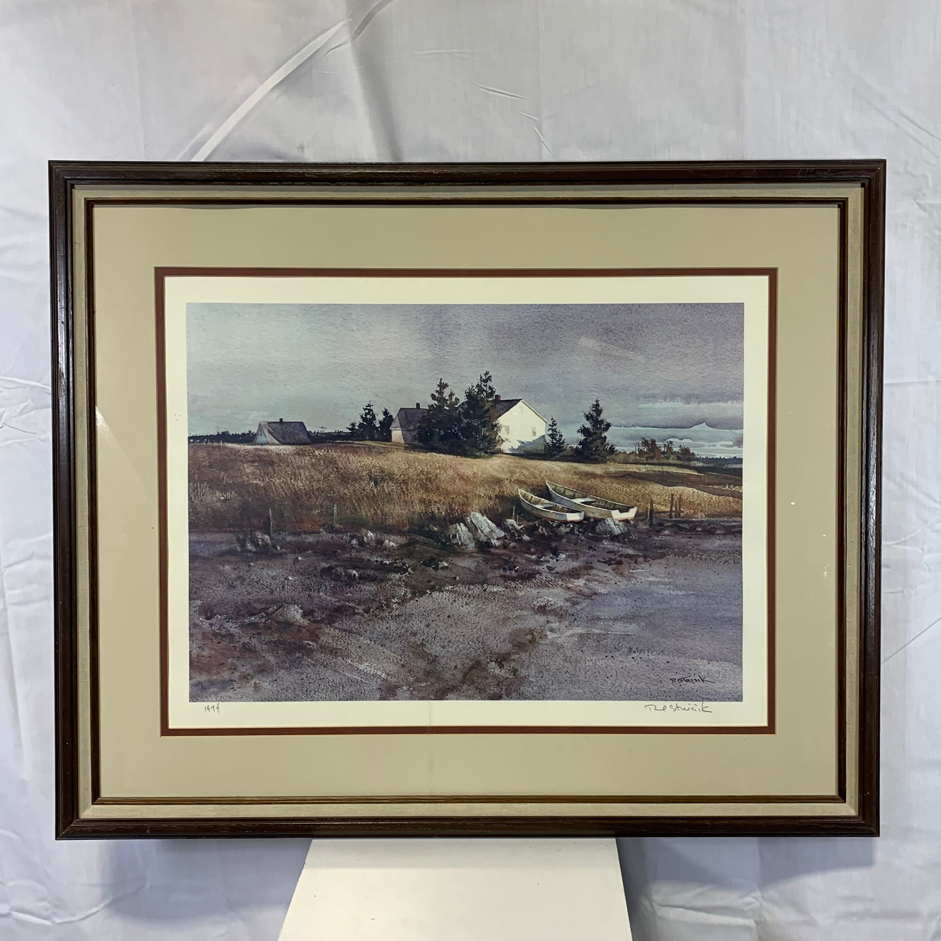 Evening Light by Paul Strisik Framed and Signed Print 1974