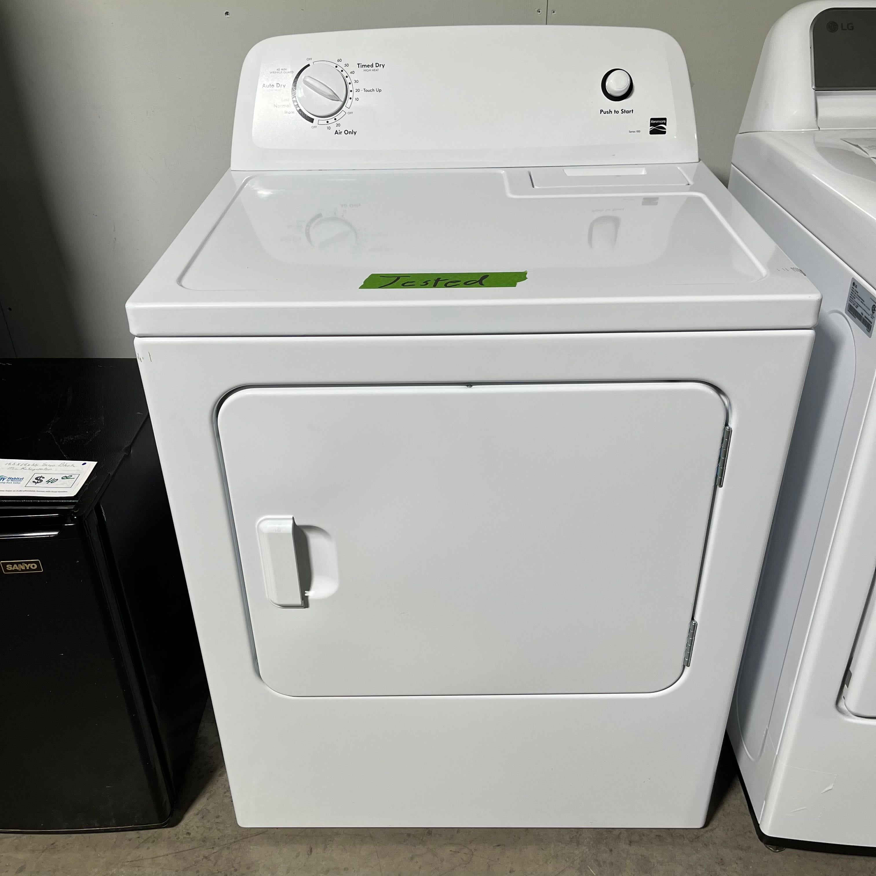 C1023 Kenmore 6.5 cu.ft 110.6022251 Front Load White Electric Dryer