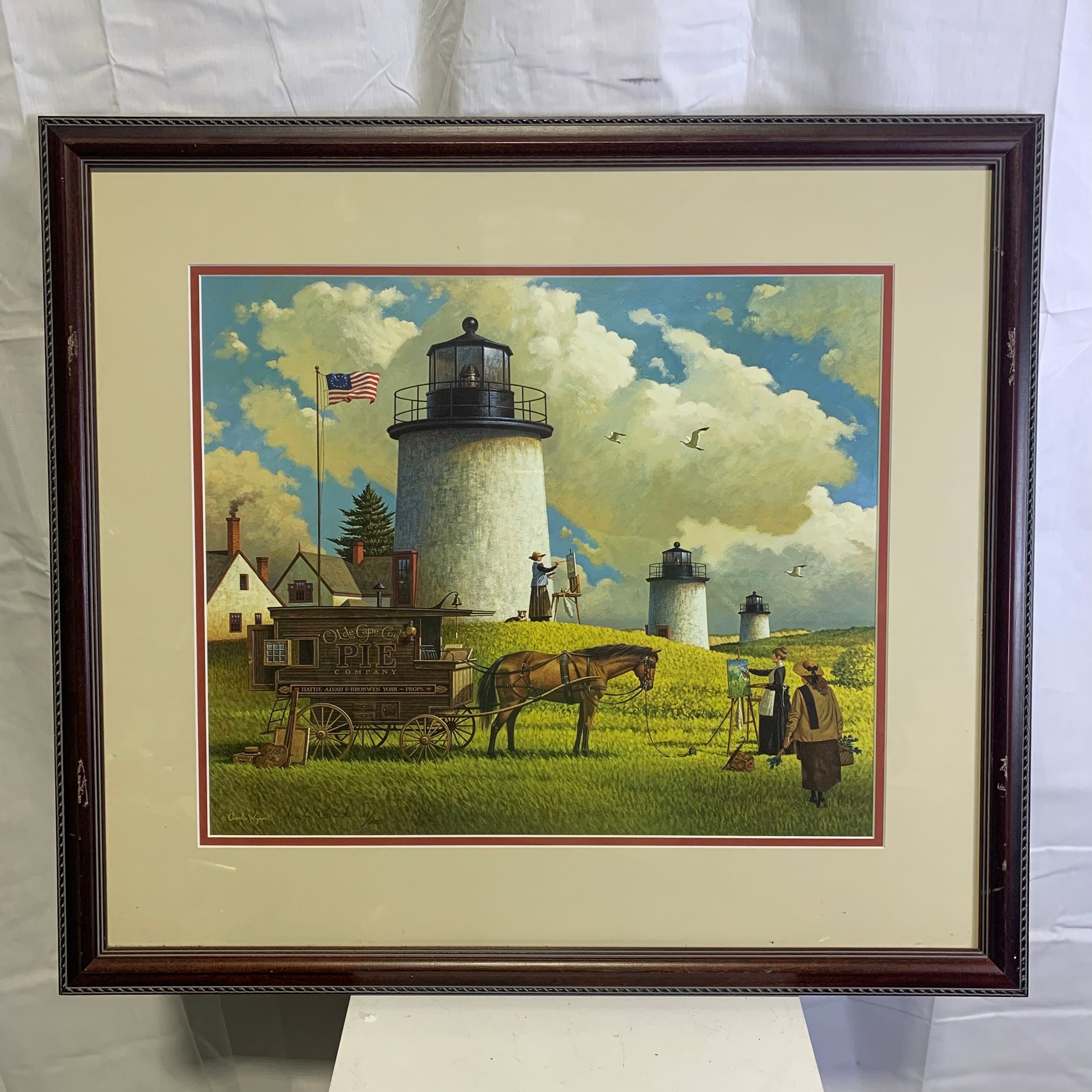 26"x 23" The Three Sisters of Nauset 1880 by Charles Wysocki Framed and Signed Print 668/2500