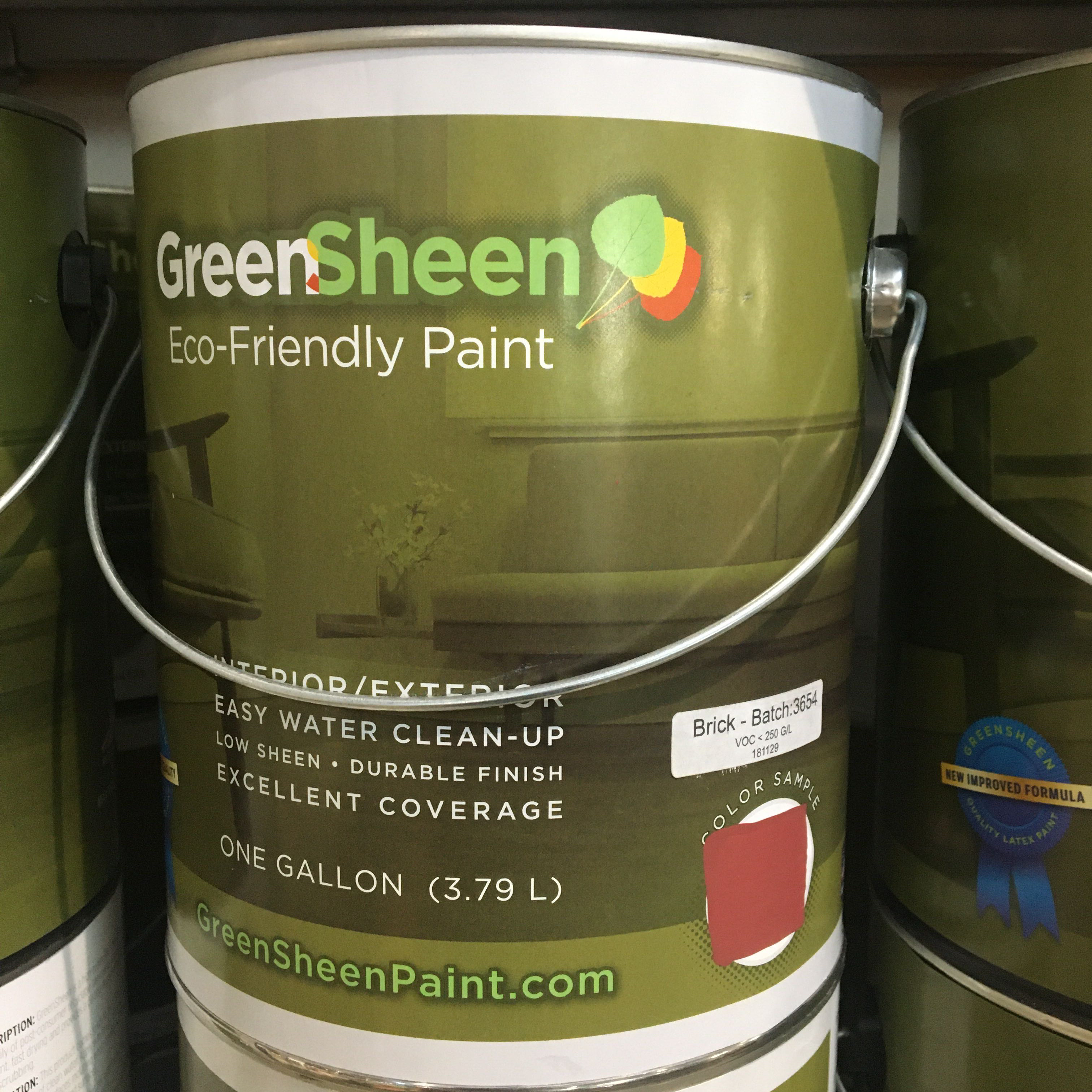 Green Sheen Paint 1 Gallon Brick