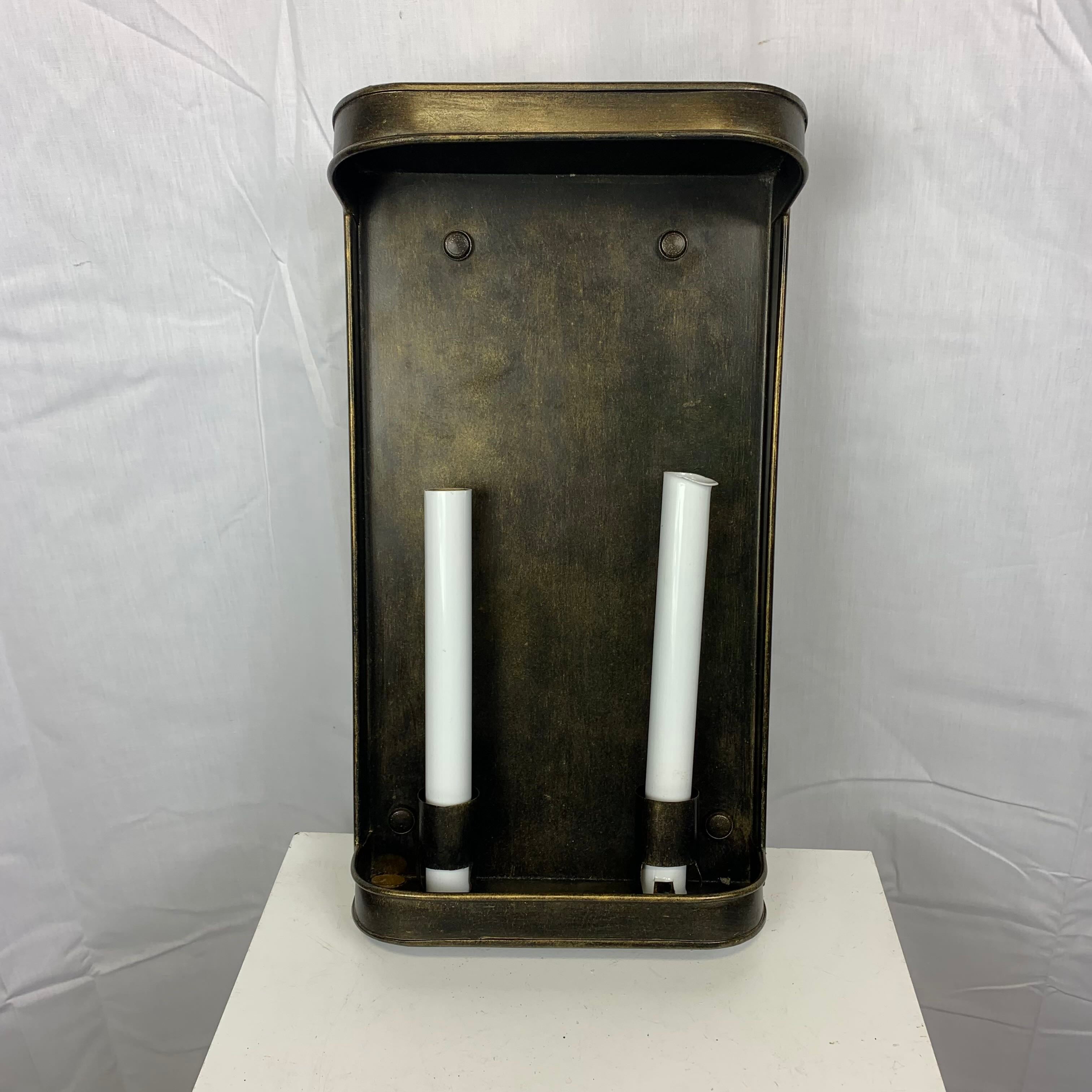 8"x 3"x 14.5" Delisle Neo Classical Brass 2 Light Wall Sconce