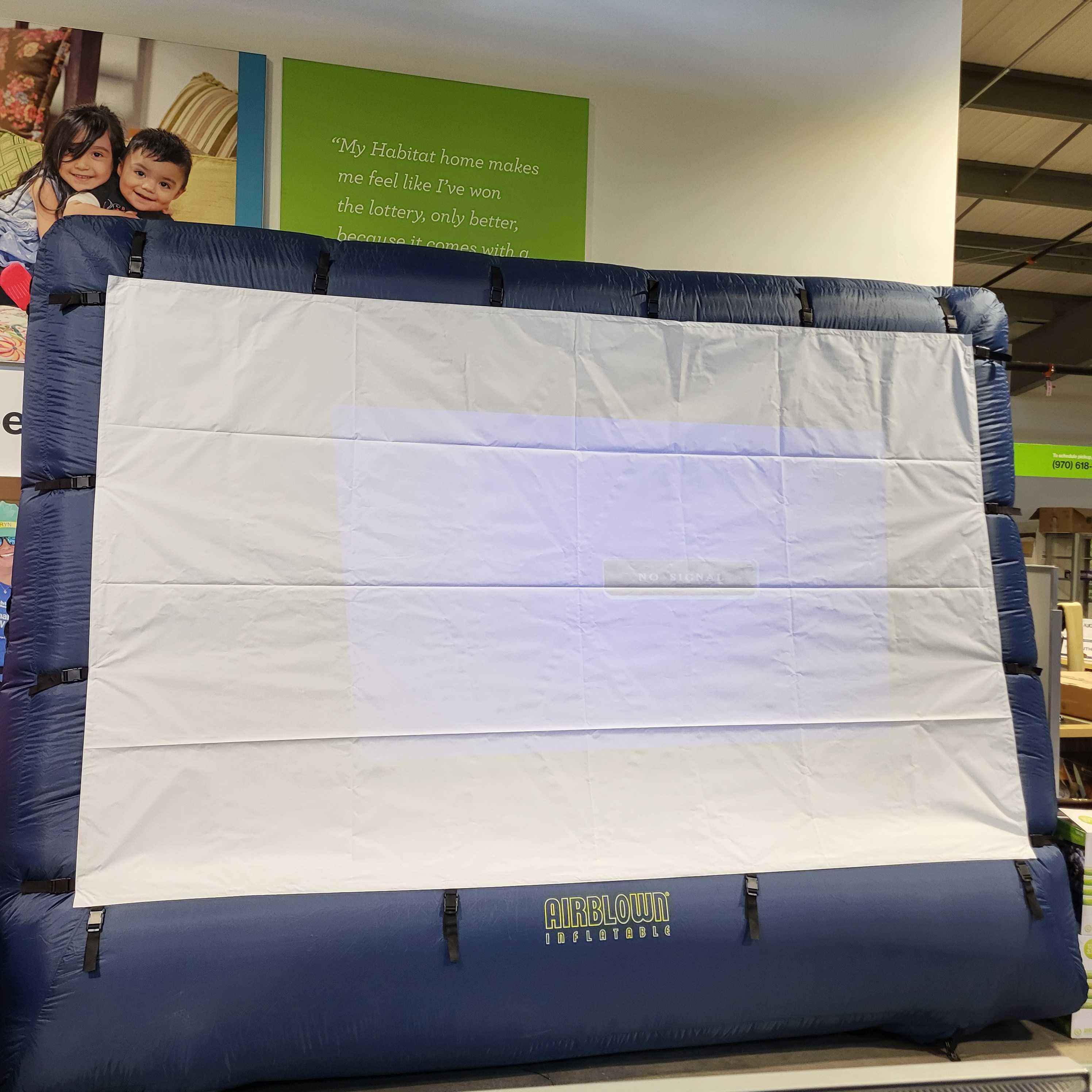 144"x 106" Inflatable 12' Movie Screen