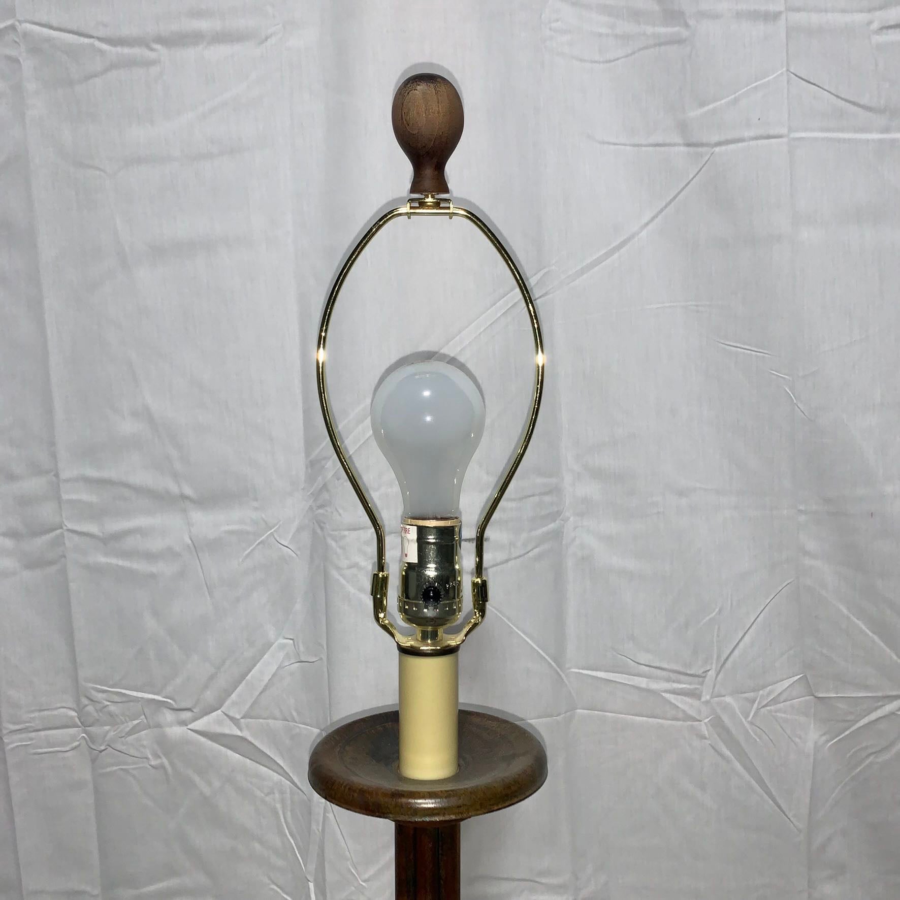 11" Diameter x 34" Rust Colored Iron 3 Legged Table Lamp