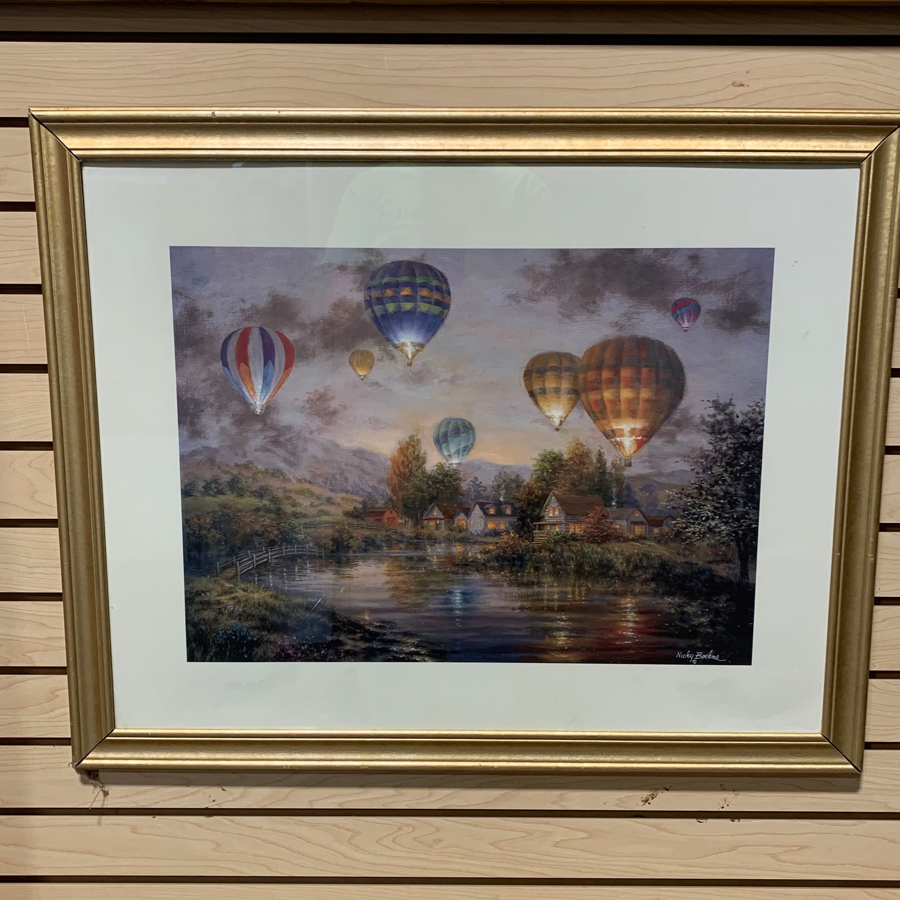 31"x 25.5" Balloon Glow by Nicky Boehme Framed Print