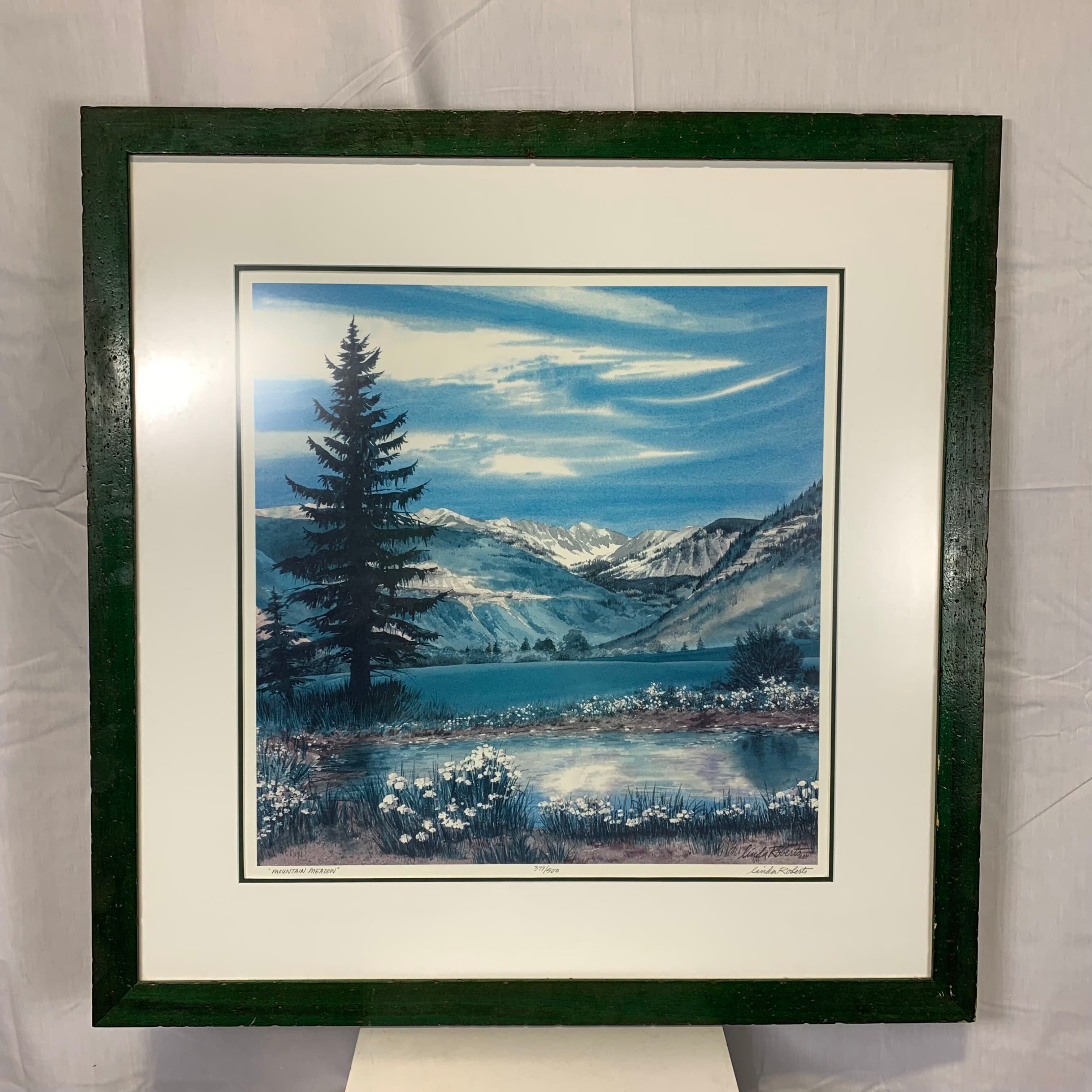 Mountain Meadow by Linda Roberts Framed and Signed Print 377/500