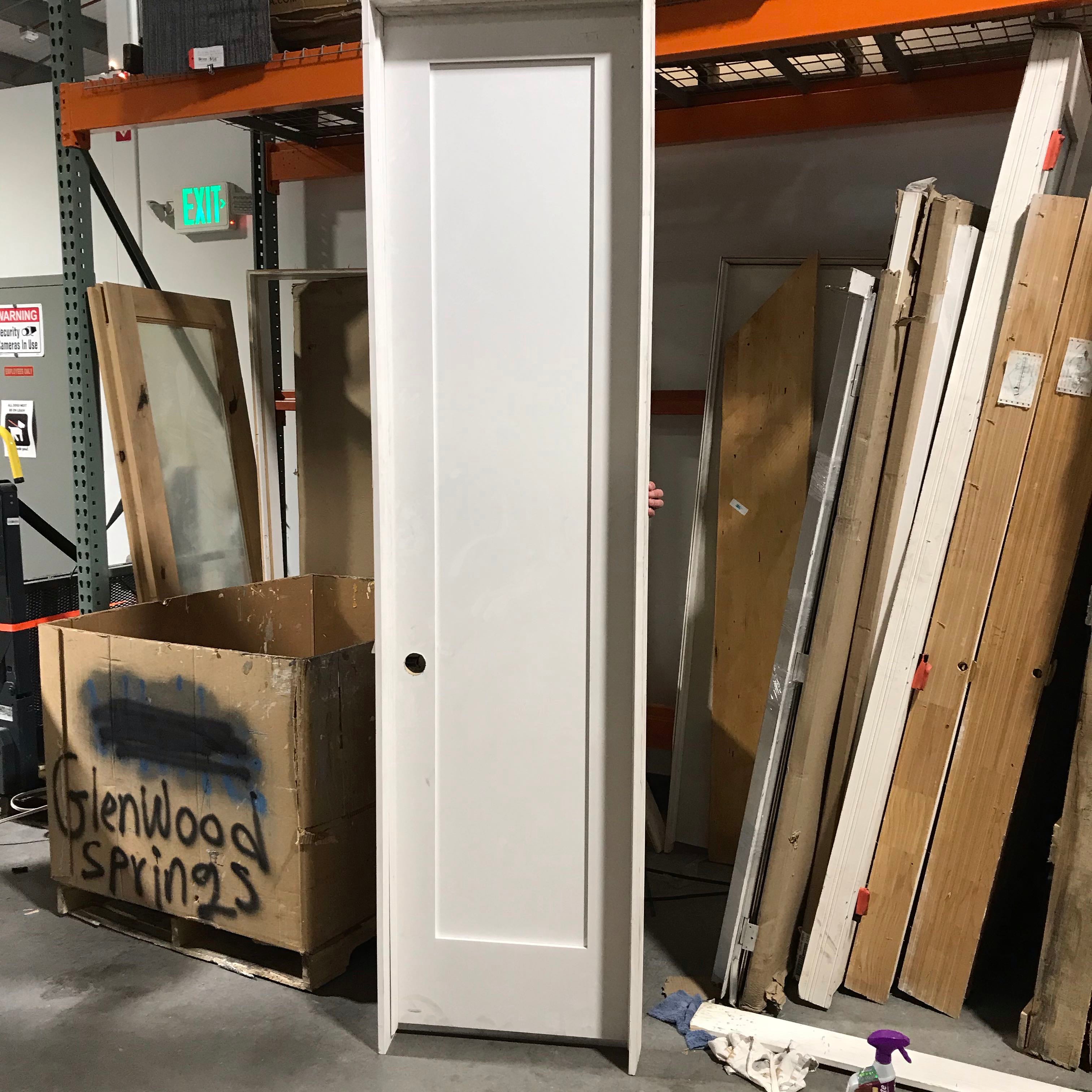 24"x 96"x 1.5" 5" jamb White Single Panel Masonite Interior Door