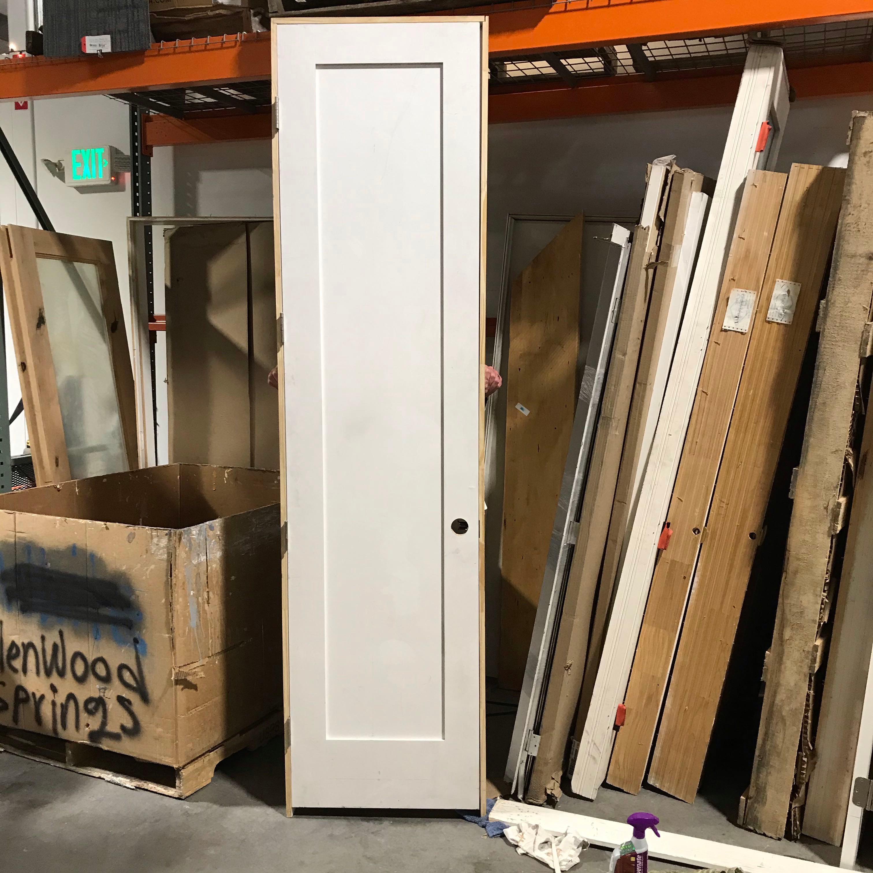 24"x 96"x 1.5" 5" jamb White Single Panel Masonite Interior Door