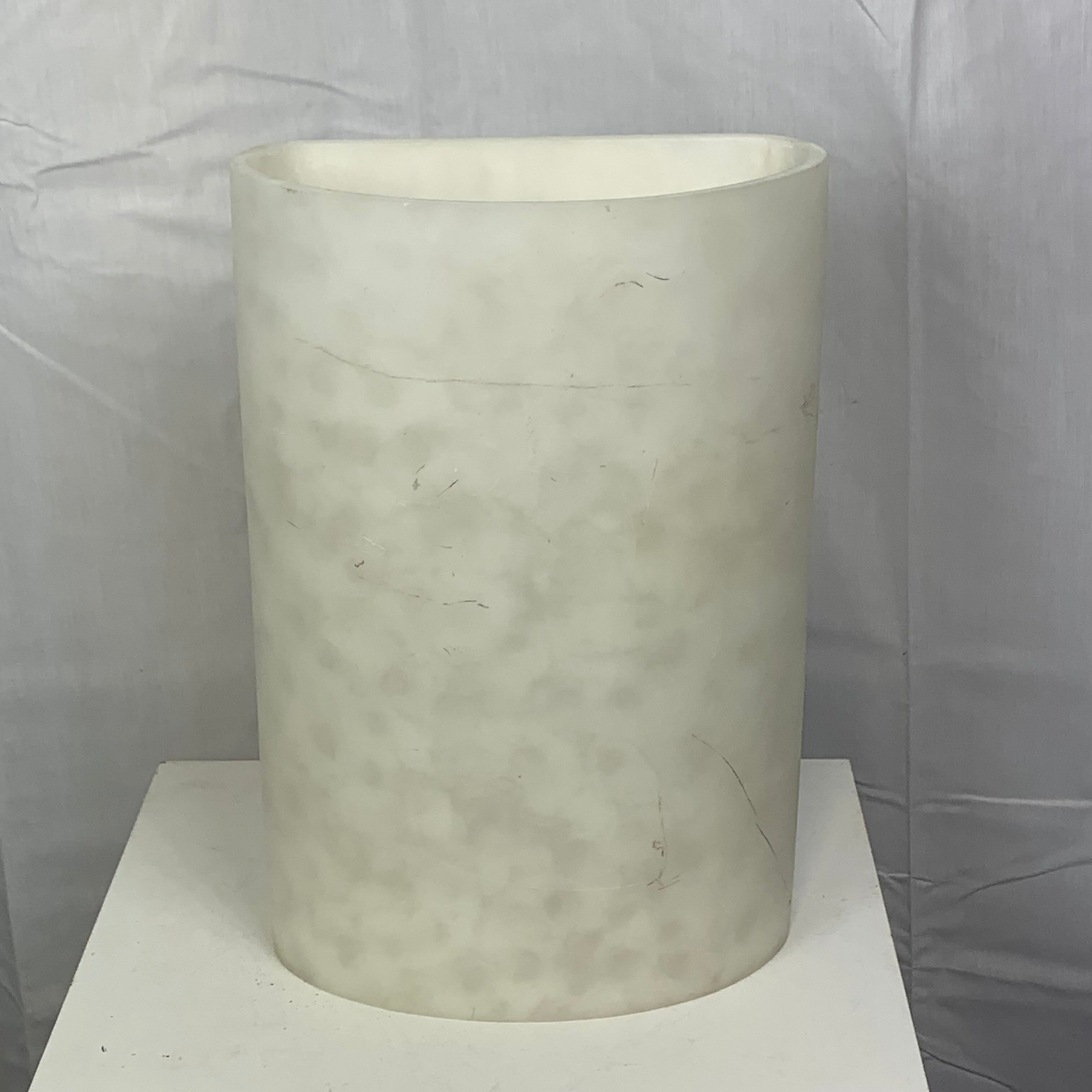 8"x 4"x 12" Justice Design Group White Plastic Cylinder 2 Light Wall Sconce